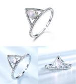 White Opal Gemstone Adjustment Ring - Gemstal