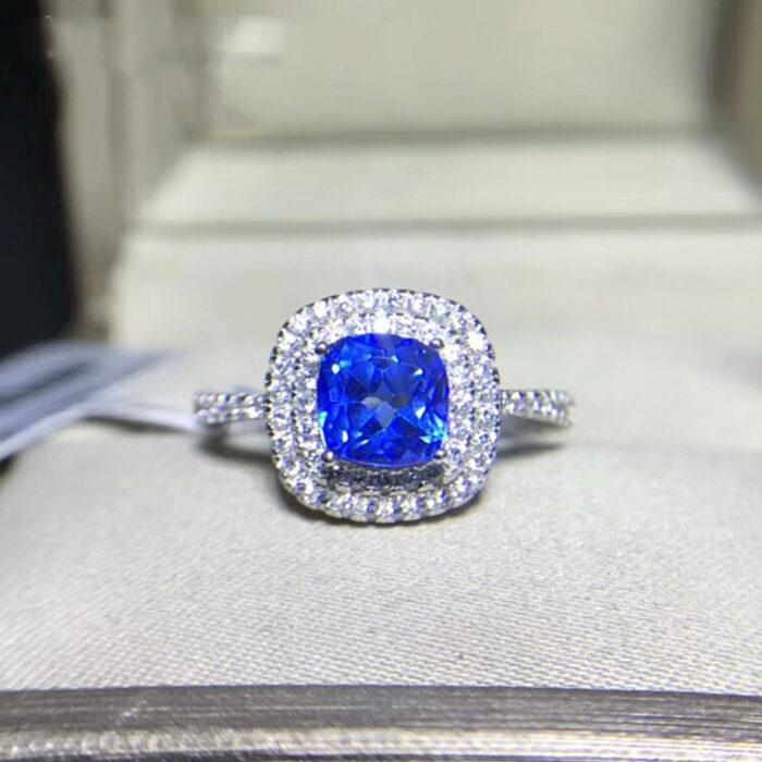 Beautiful Blue Topaz Gemstone Ring - Gemstal