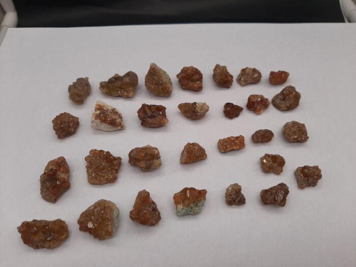 Hessonite Garnet lot Crystals Mineral